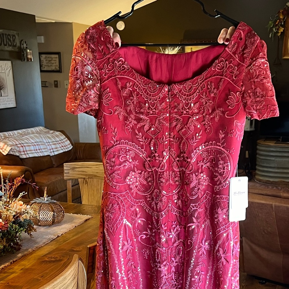 JJs House Formal Dress Burgundy